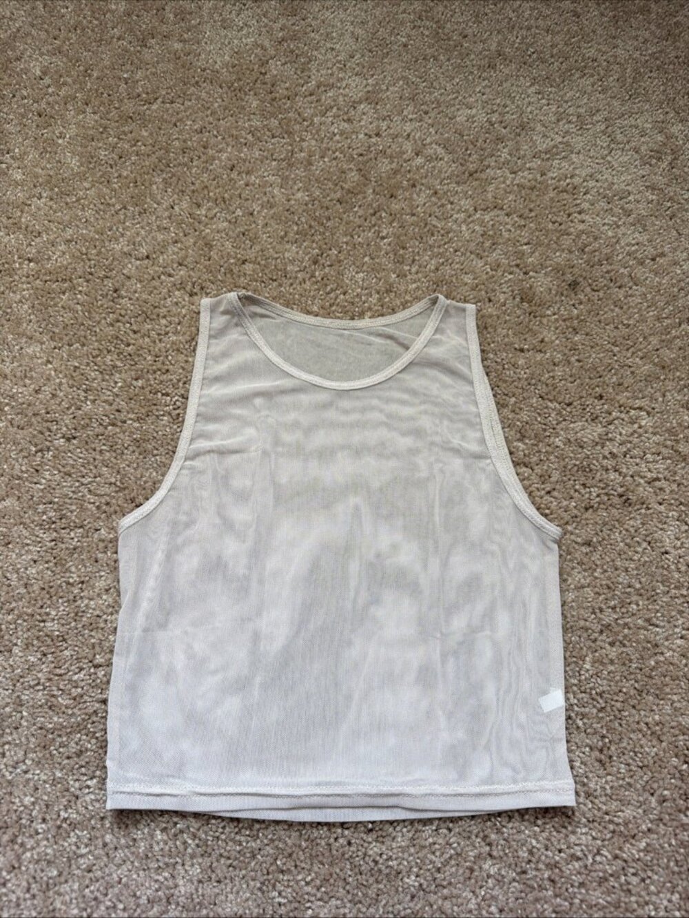 Meshed Tank Cover S Women's Size S Nude